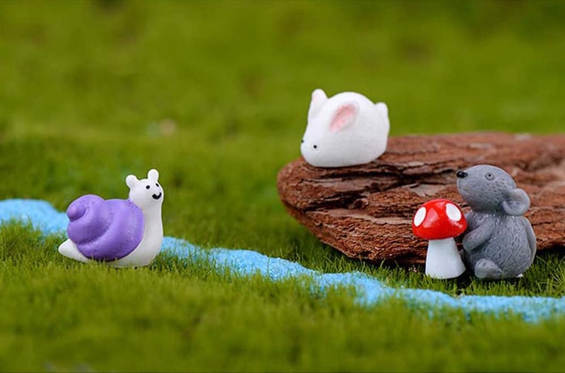 TANOMA Small Animals Miniature Fairy Garden Accessories Micro Landscape Pots Bonsai Craft Decor 5PCS - Image 2